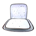 Alumina Bogucice White Talerz deserowy square 22 x 22 cm 5903517122775