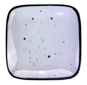 Alumina Bogucice White Talerz deserowy square 22 x 22 cm