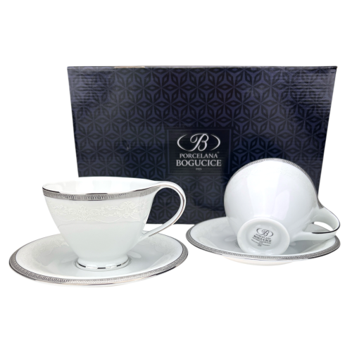 Bogucice komplet 2 Filiżanek 200 ml ze spodkiem ANTONIO Plus 5903517115678