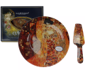 Talerz deserowy z łopatką dec:G.Klimt - Adele Bloch - Bauer śr.30cm /box 5907580014876