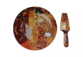 Talerz deserowy z łopatką dec:G.Klimt - Adele Bloch - Bauer śr.30cm /box 5907580014876
