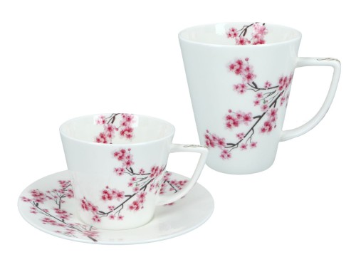 Kpl. filiżanka i kubek - Kwitnąca wiśnia  (CARMANI) 5905450817862