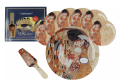 Zestaw G. Klimt Kiss talerz na ciasto + 6 talerzyków deserowych + łopatka do ciasta 5907580015637