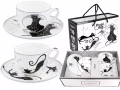 CARMANI Kpl. 2 filiżanek ze spodkami koty 5907580059730
