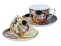 CARMANI Kpl. 2 filiżanek ze spodkami G. Klimt Pocałunek 5907580066127