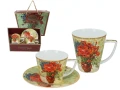 CARMANI Kpl. filiżanka i kubek - V. van Gogh, Czerwone maki i stokrotki 5905450817756