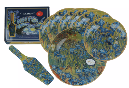 CARMANI Kpl. patera i 6 talerzyków - V. van Gogh, Irysy 5905450815547