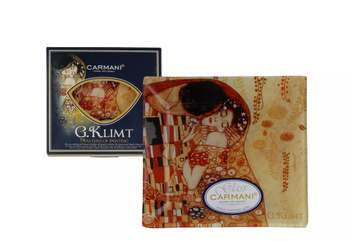 Carmani Talerz dekoracyjny - G.Klimt - The Kiss 13x13cm 5907580014708