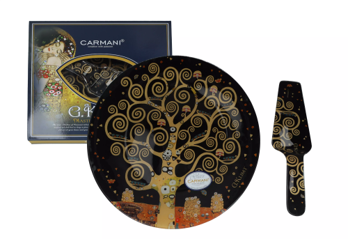 CARMANI Talerz deserowy z łopatką - G. Klimt, Drzewo życia 5905450814991