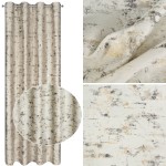 Zasłona Gotowa Welwetowa 140x250 TAMI beż Eurofirany Z Nadrukiem