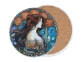 Podkładka ceramiczna, okrągła - Inspirowane malarstwem A. Mucha (CARMANI)