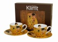Duo 2 filiżanki espresso ze spodkami THE KISS Classic inspired by Gustav Klimt 5902693956921