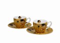 Duo 2 filiżanki espresso ze spodkami THE KISS Classic inspired by Gustav Klimt 5902693956921