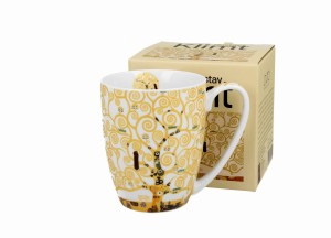 Duo Kubek classic TREE OF LIFE Ecru inspired by Gustav Klimt
