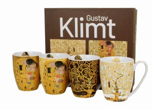 Komplet 4 kubków classic inspired by Gustav Klimt