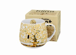 Duo Kubek baryłka TREE OF LIFE Ecru inspired by Gustav Klimt