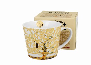 Duo Kubek prosty TREE OF LIFE Ecru inspired by Gustav Klimt