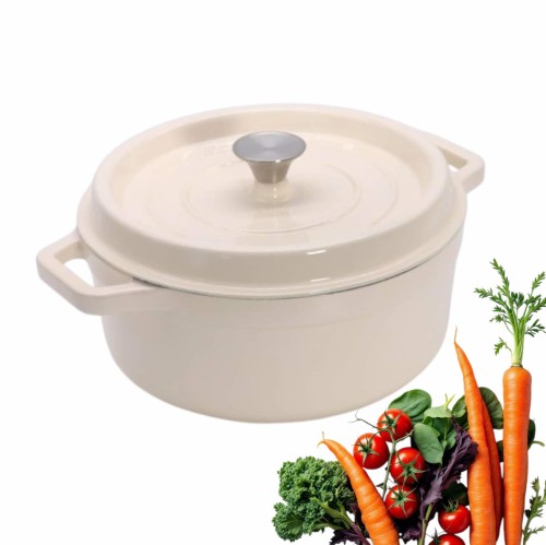 Garnek Żeliwny Tierra 28cm kremowy NOIS 5904358830065