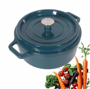 Garnek Żeliwny Tierra 24cm 4L morski NOIS