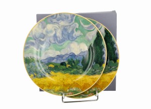 Komplet 2 talerze deserowe  Wheat Field - V. van Gogh