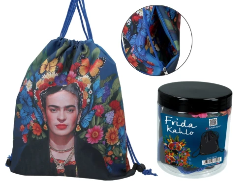 Worek na plecy z kieszenią w tubie - F. Kahlo  (CARMANI)