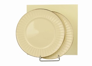 Komplet 2 talerze deserowe Ecru NINA