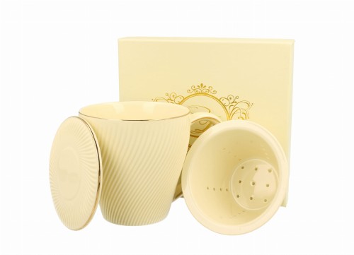 Kubek z zaparzaczem ECRU ICE CREAM 5902693948612