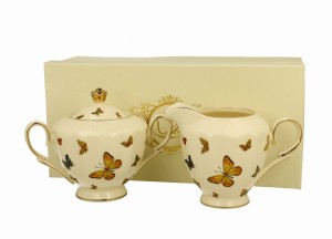 Duo ECRU Cukiernica i mlecznik MOTYLKI