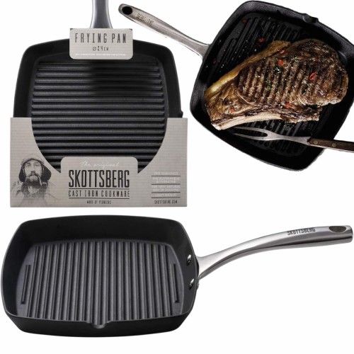 Patelnia grilowa żeliwna 24 cm SKOTTSBERG CAST IRON 8717522225942
