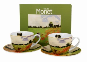 2 Filiżanki ze spodkami POPPY FIELD inspired by Monet