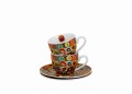 Duo 2 Filiżanki porcelanowe do espresso Squares with Circ 5902693960164