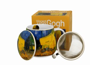 Duo Kubek  z zaparzaczem baryłka Terrace at Night Van Gogh
