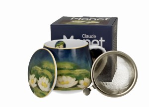 Duo Kubek  z zaparzaczem baryłka NENUFARS inspired by Monet