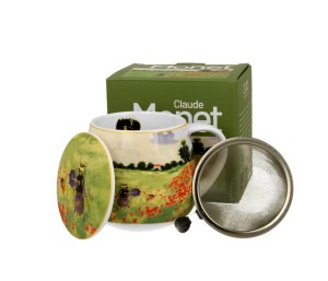 Kubek baryłka  z zaparzaczem POPPY FIELD C. Monet