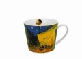 Duo Kubek porcelanowy prosty Terrace at Night - V. van Gogh 5902693959335