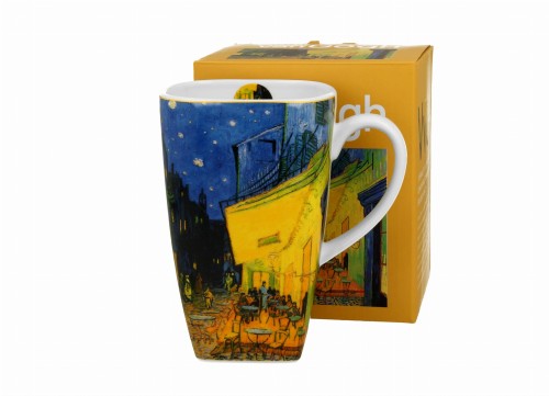 Duo.Kubek kwadratowy Terrace at Night - V. van Gogh 5902693959380