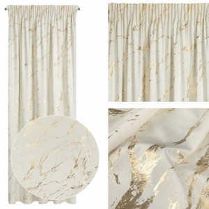 Zasłona Welwetowa 140x270 MOLLY krem+szampan Eurofirany na Taśmie