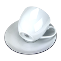Komplet 6 filiżanek ze spodkami 320 ml Base Black Bogucice 5903517124205