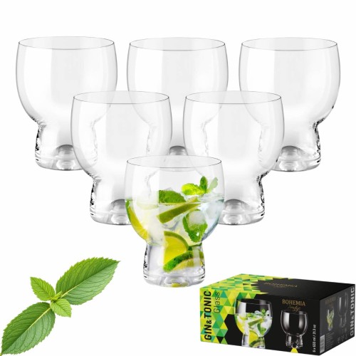 Zestaw 6 szklanek GIN TONIC 630 ml Bohemia Prestige 5904121802176