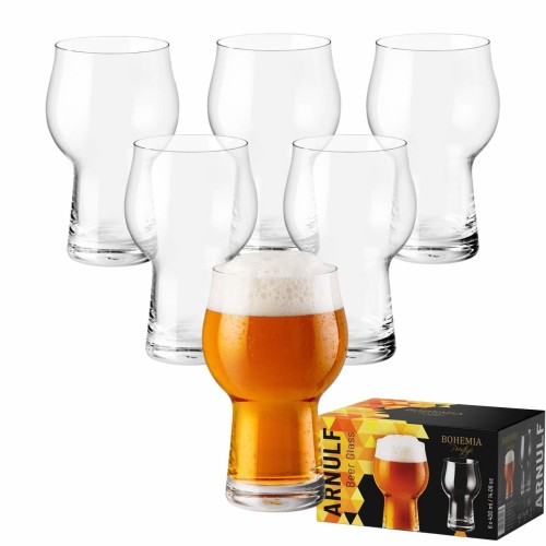 Zestaw 6 szklanek do piwa ARNUF 400 ml Bohemia Prestige 5904121802275