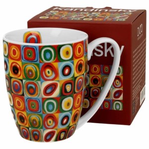 Duo Kubek classic SQUARES WITH CIRCLES inspired by W. Kandinsky