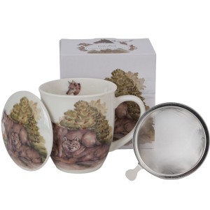 Kubek z zaparzaczem i przykrywką  Świat Zwierząt - WILKI