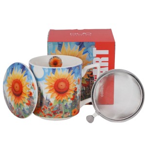 Kubek  z zaparzaczem MODERN - SUNFLOWER