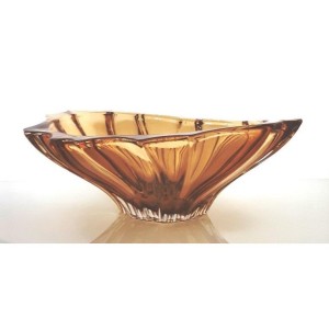 Bohemia Misa 330 mm PLANTICA AMBER  Kryształ Pomarańczowy 