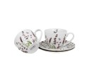 Filiżanki ze spodkami 270 ml komplet 2 szt Classic Lavender 5902693928409