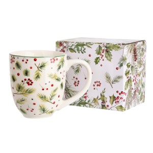 Duo Kubek XXL CHRISTMAS LEAVES – Kolekcja Świąteczna
