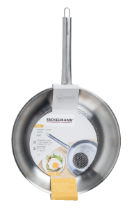 Patelnia 24 cm ze STALI NIERDZEWNEJ bez powłoki Fackelmann OVAL