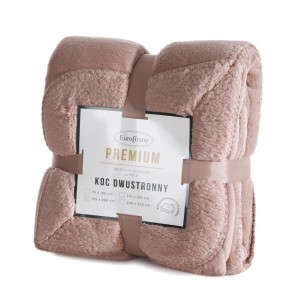 Koc dwustronny fotelówka TEDY 70x160 Ciemny Mocha puszysty ciepły