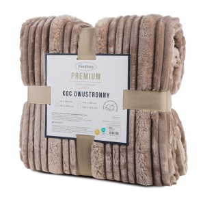 Koc dwustronny NINA 200x220 Beż miękki puszysty ciepły