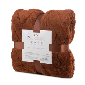 Koc z mikrofibry miękki ciepły puszysty CARO 150x200 Cegła